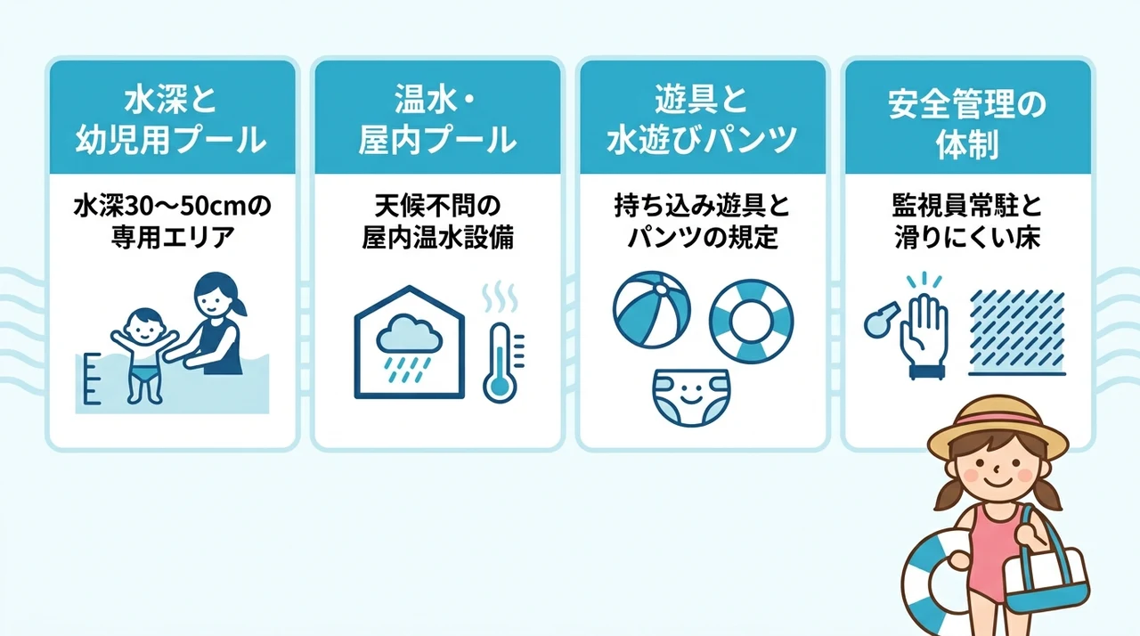 子どもが安心して遊べるプール設備の見極め方