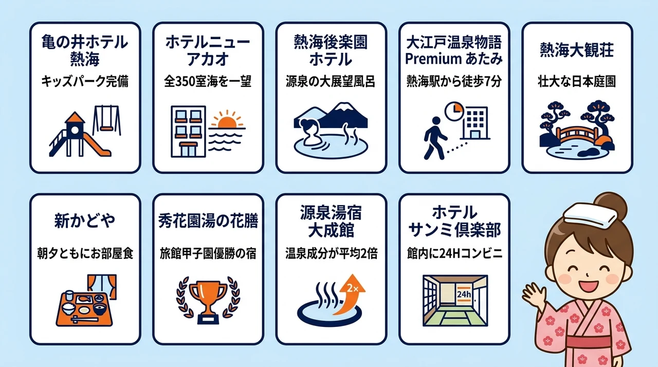 熱海で叶える三世代旅行におすすめの宿10選