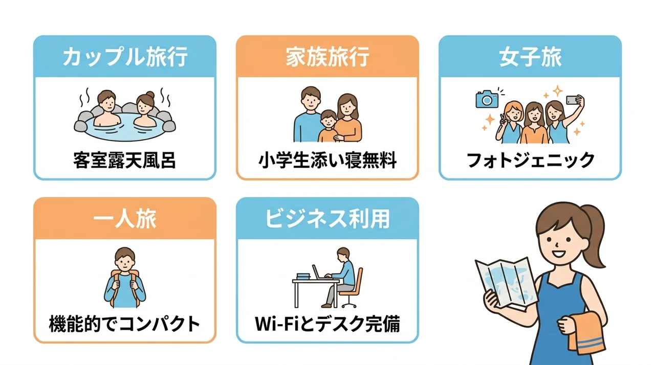 旅のスタイル別に見る熱海駅近宿の選び方