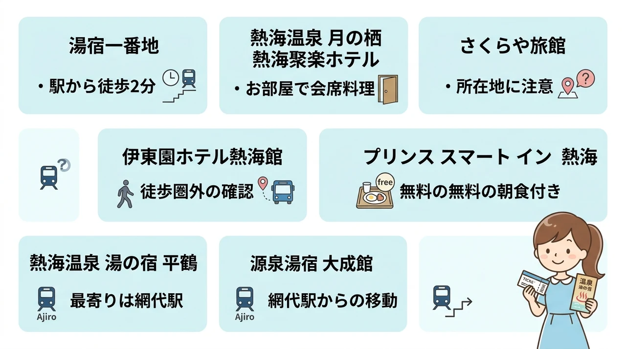 熱海駅から徒歩5分以内！電車で行けるおすすめの宿7選
