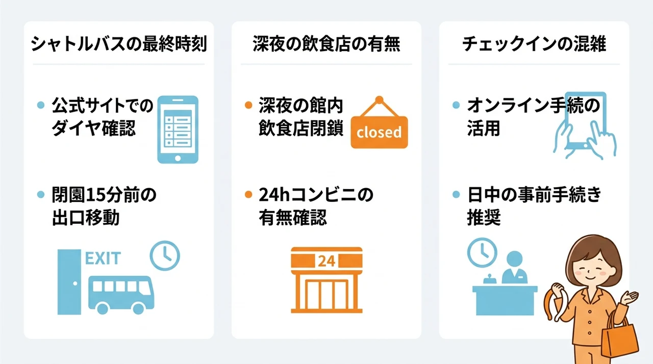 後泊でありがちな失敗と回避するための注意点