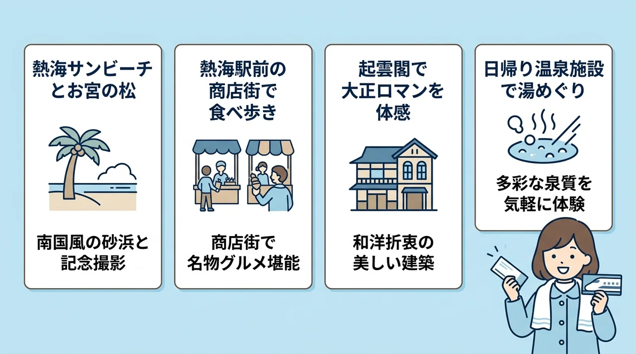 駅から歩いて楽しむ熱海観光モデルコース