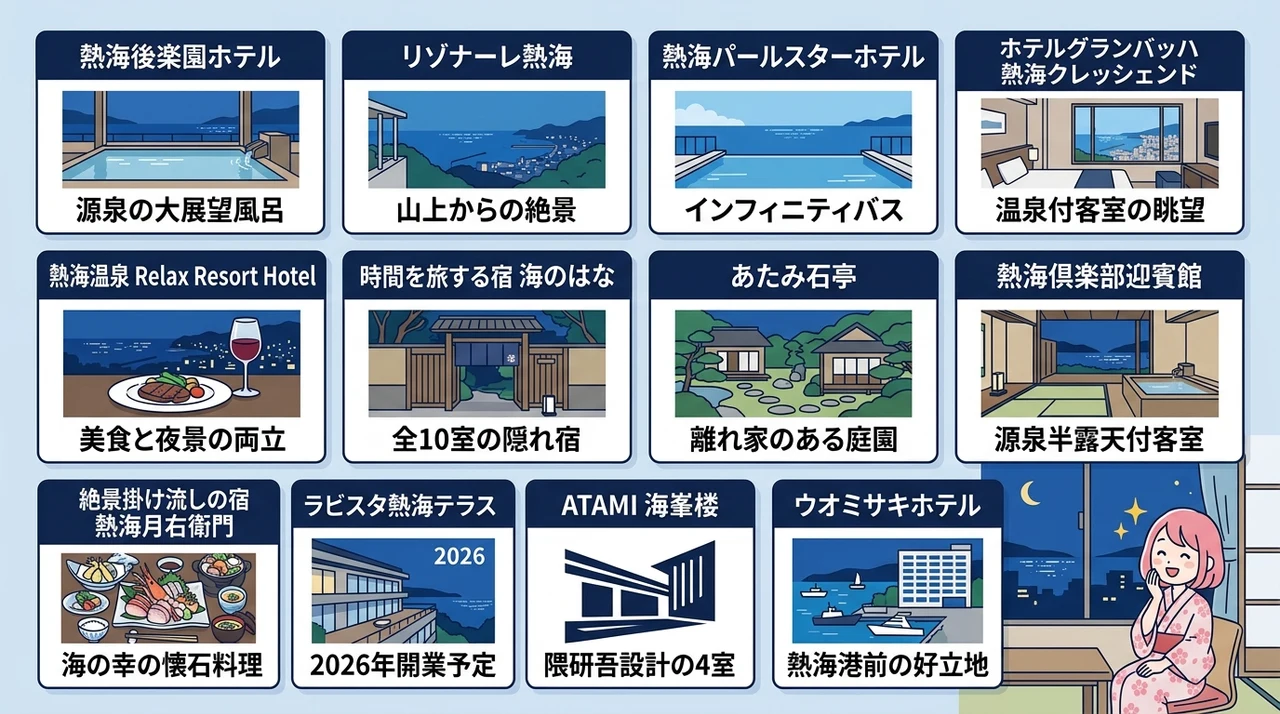 熱海で夜景が見えるおすすめの宿12選
