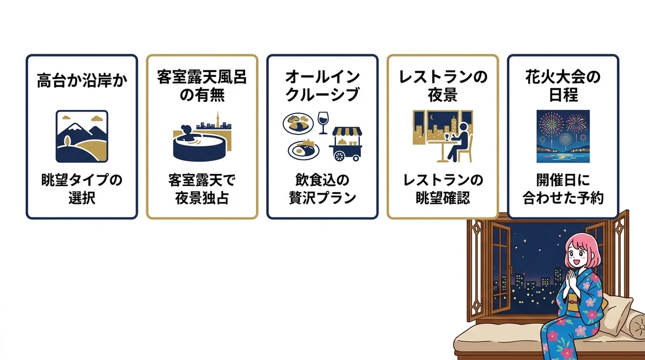 夜景をさらに楽しむための宿選びのポイント