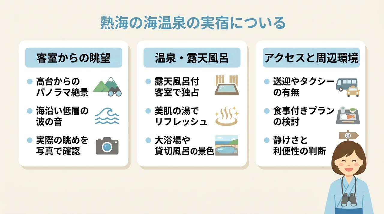 初島ビューを極める宿選びの3つのポイント