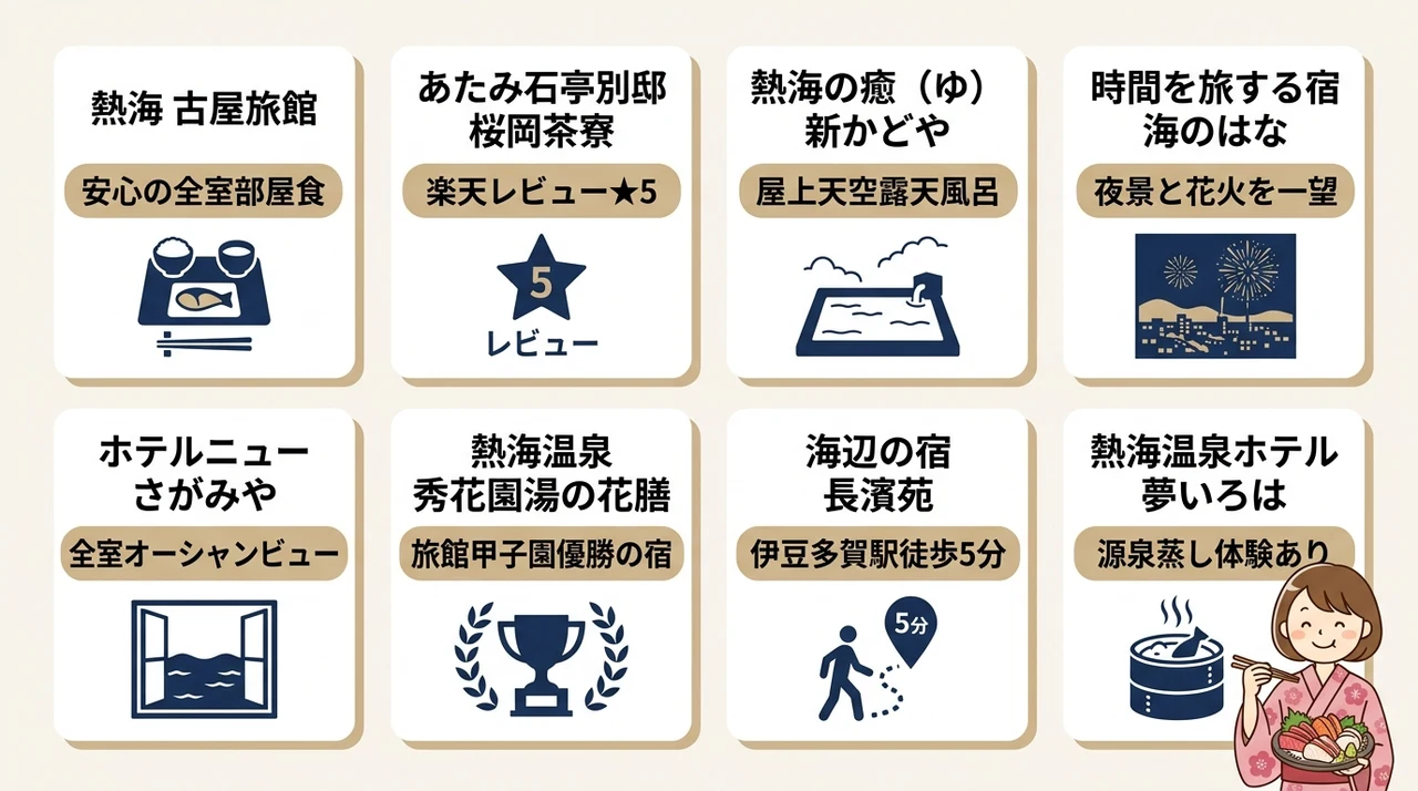 熱海で個室食を堪能できる宿のおすすめ8選