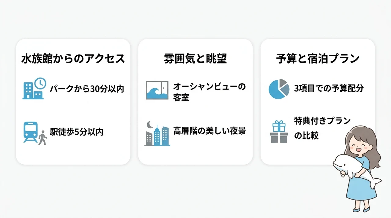 カップルがホテルを選ぶ際に重視したい3つのポイント