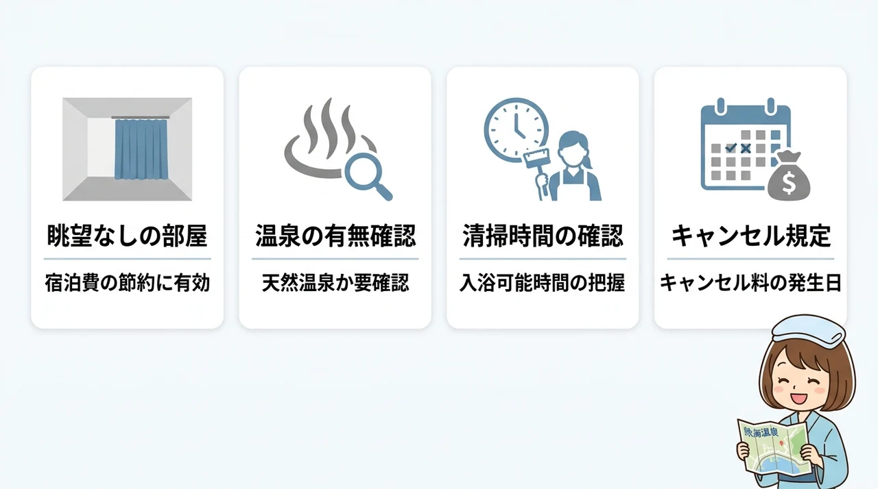客室露天風呂で失敗しないための注意点