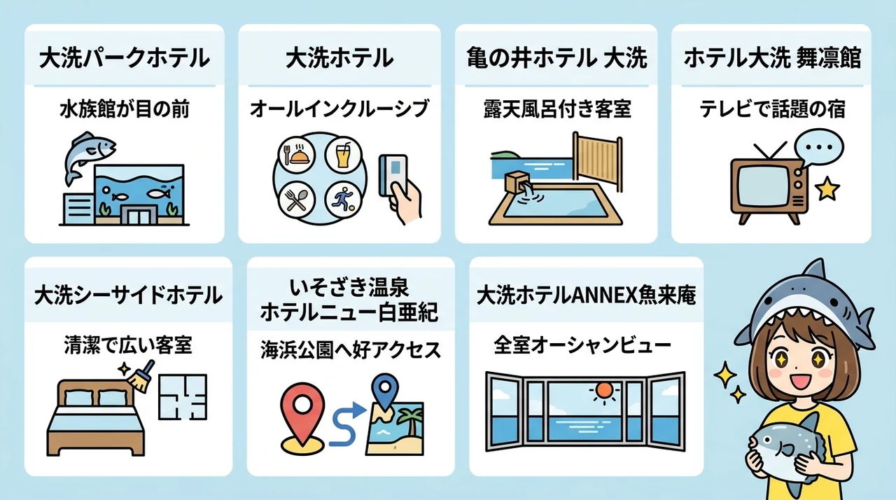 大洗水族館周辺の子連れホテルおすすめ7選