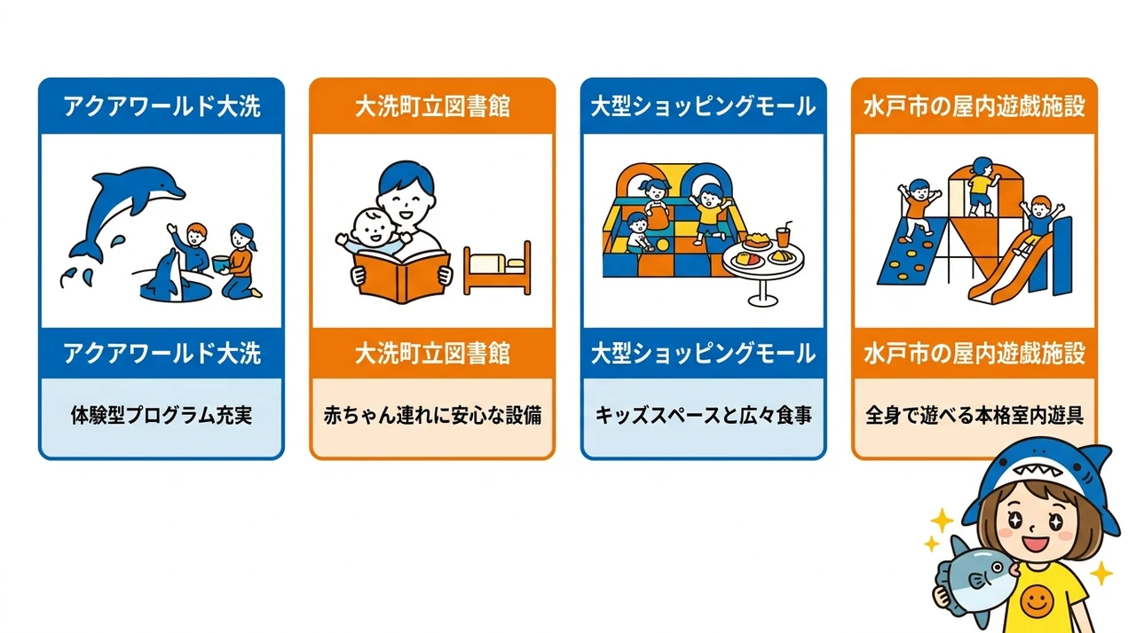雨の日でも安心な大洗の室内遊び場