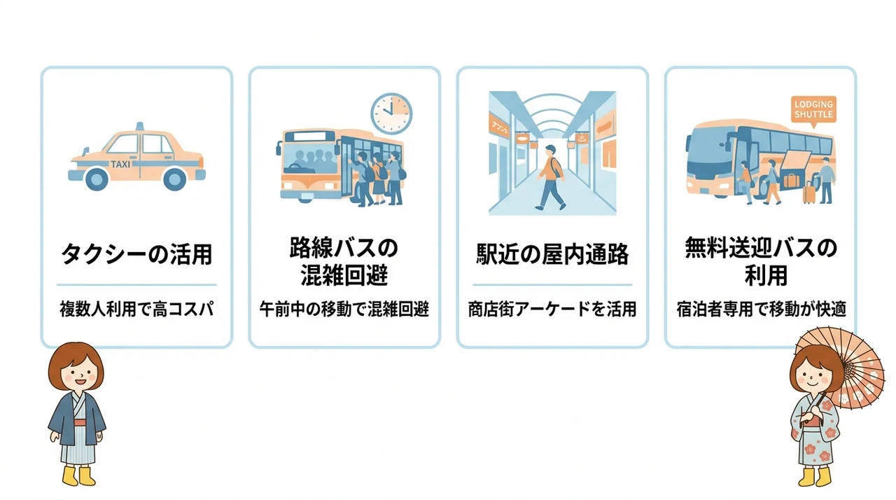 雨の熱海を効率よく回る移動手段とコツ