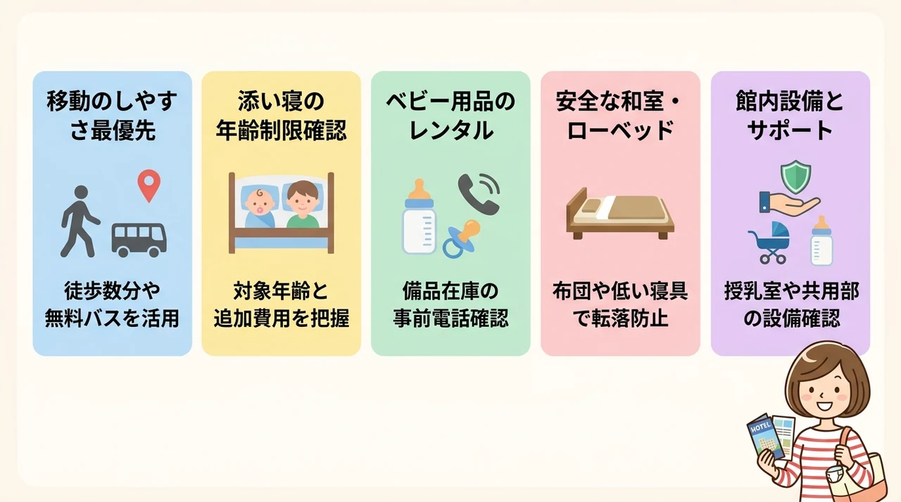 赤ちゃん連れ宿泊で失敗しないホテル選びの鉄則