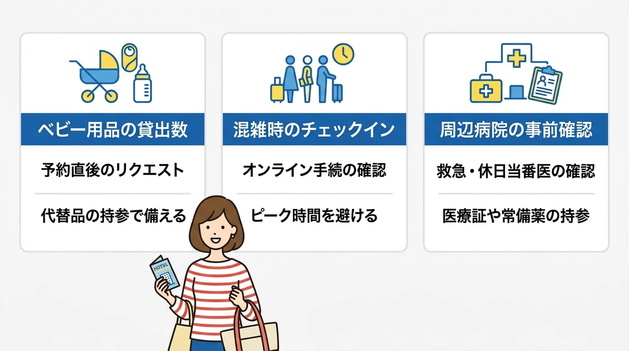 知っておきたい周辺ホテル利用時の注意点