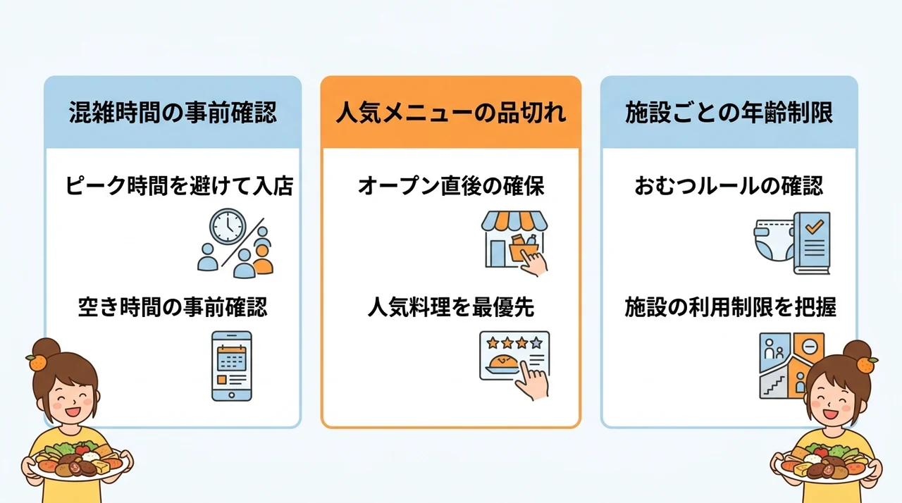 知っておきたい子連れバイキング宿の注意点