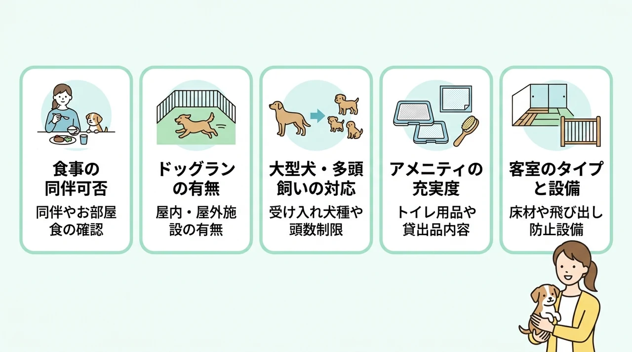 愛犬同伴の宿を選ぶ際に確認すべき5つのポイント
