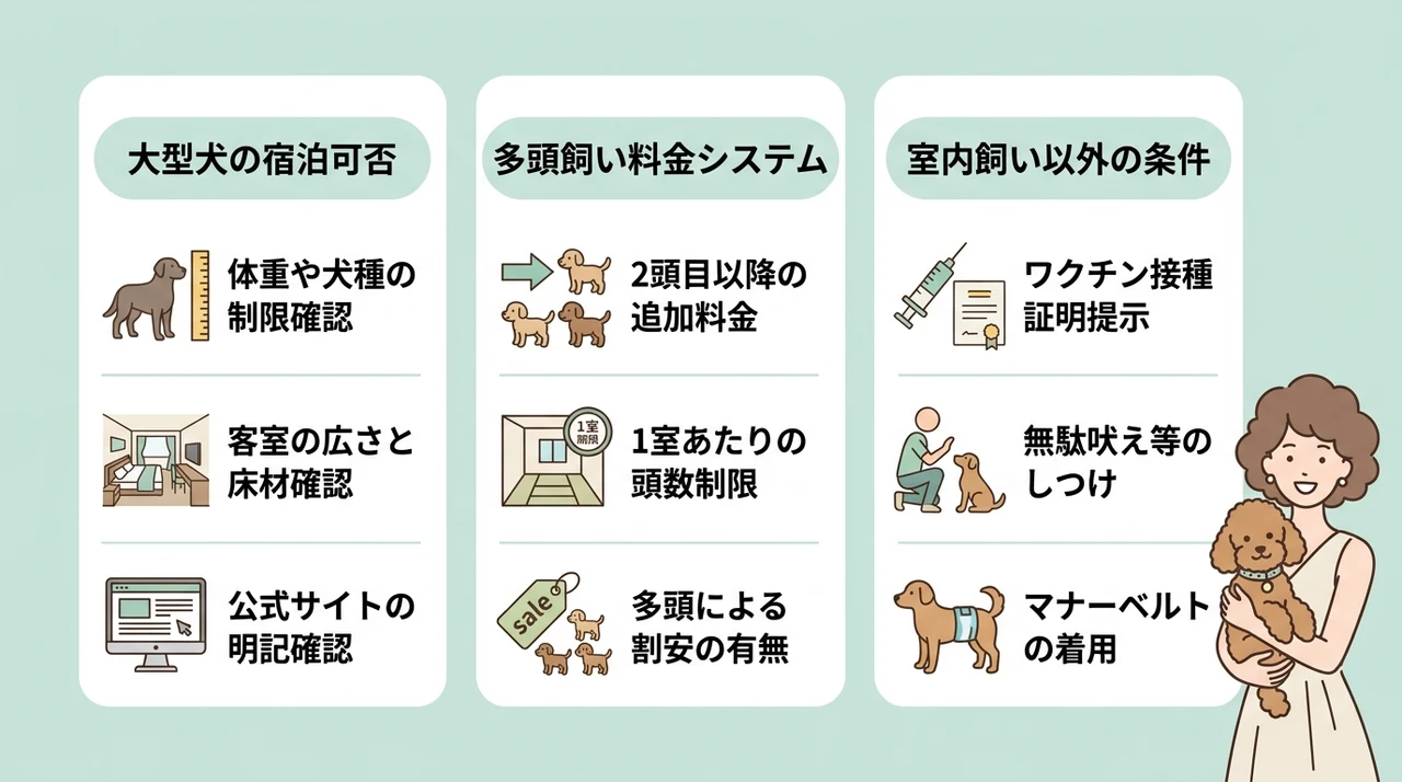 大型犬・多頭飼いも安心な伊豆の受け入れ条件