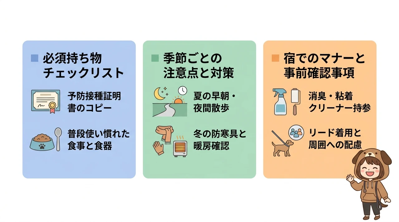 愛犬と初めての旅行で失敗しない準備