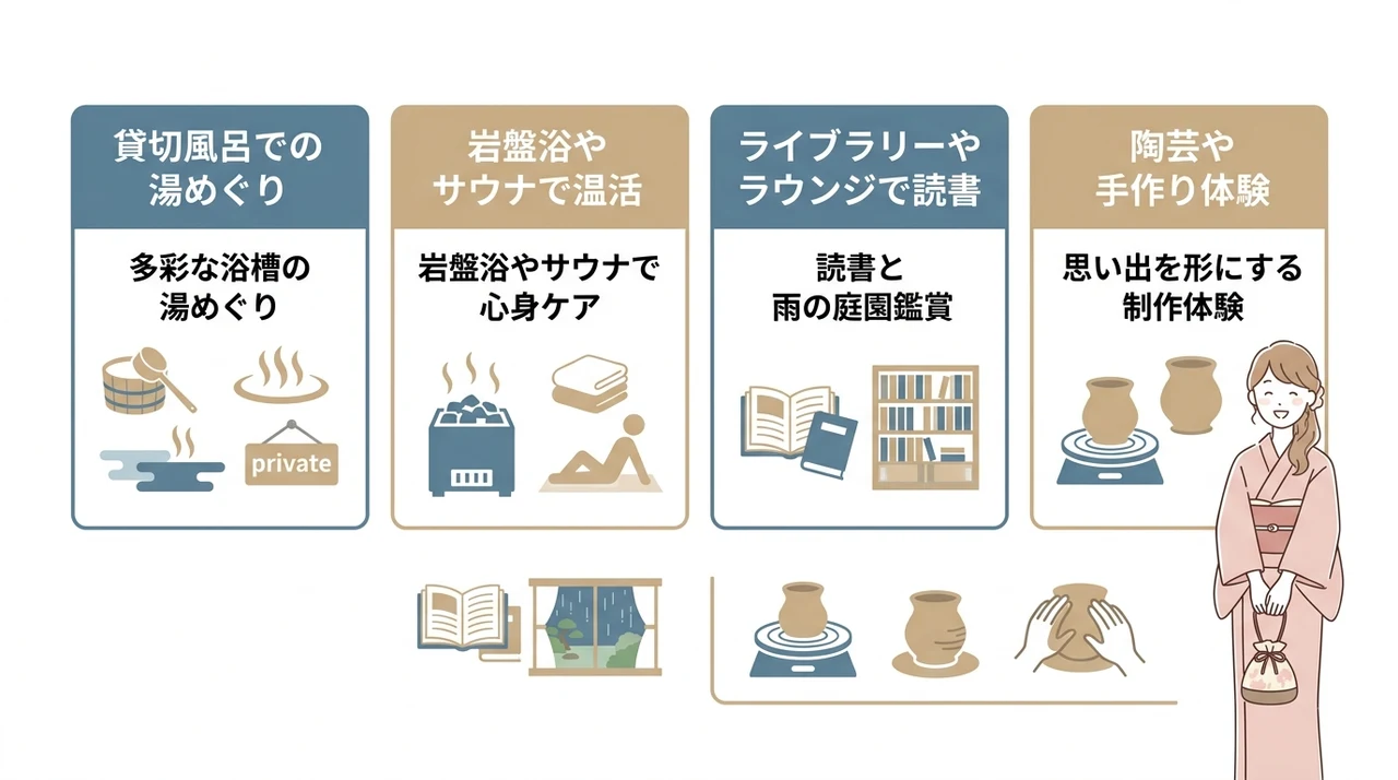 雨の日も安心！宿内で楽しめるインドア体験
