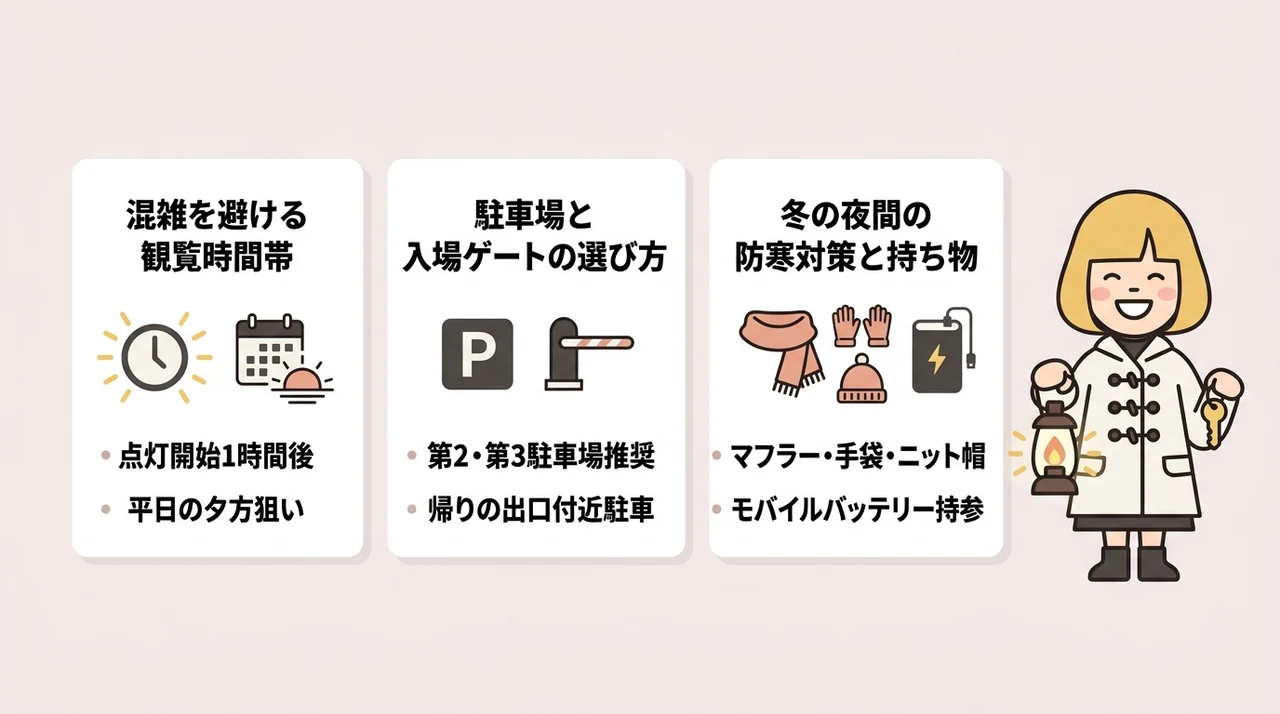 イルミネーションを快適に楽しむための現地攻略法