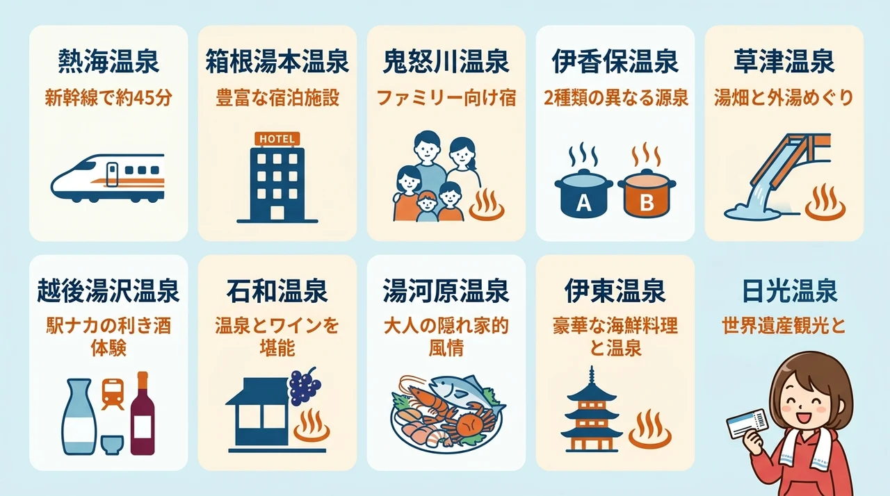 首都圏発・電車で行くおすすめ温泉地10選