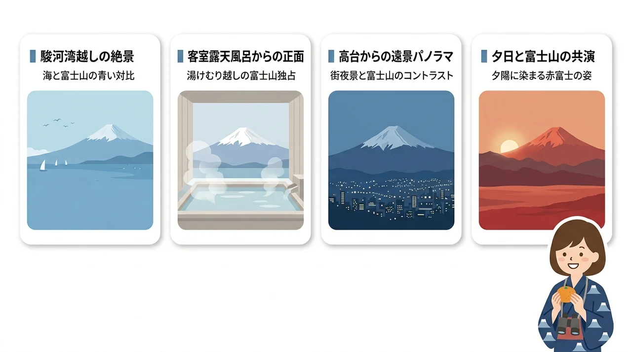 富士山の眺望タイプ別に選ぶ宿の特徴