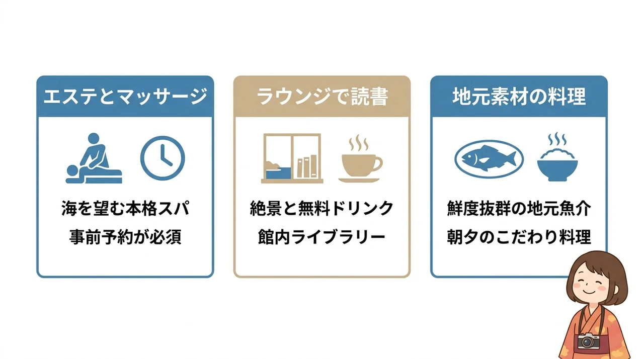 天候不良でも満足できる館内の楽しみ方