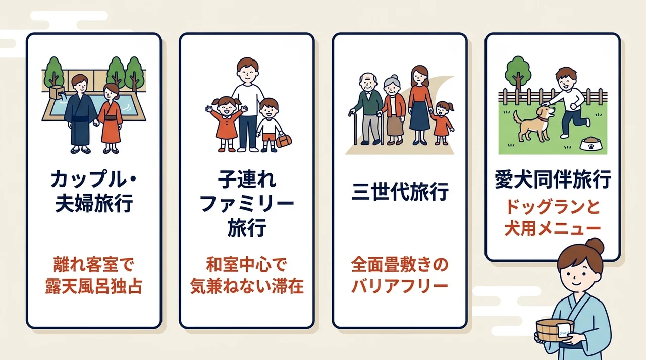 旅行タイプ別・土肥温泉の宿泊モデルコース