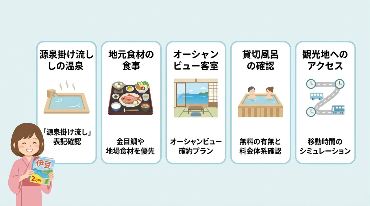 予算2万円台の伊豆旅館で満足度を高める5つのポイント