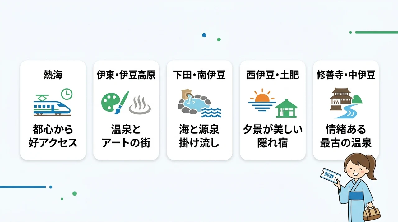 伊豆のセール宿をエリア別に探す