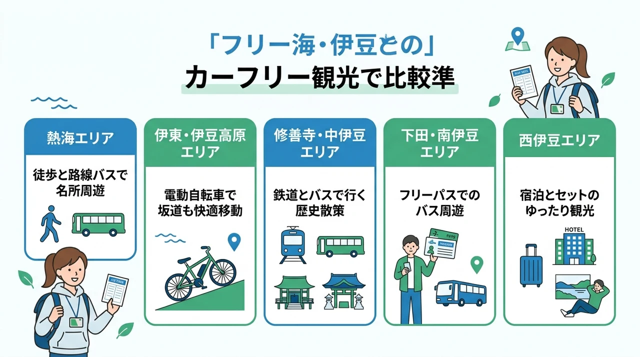 エリア別で解説!車なしでアクセスしやすい観光スポット
