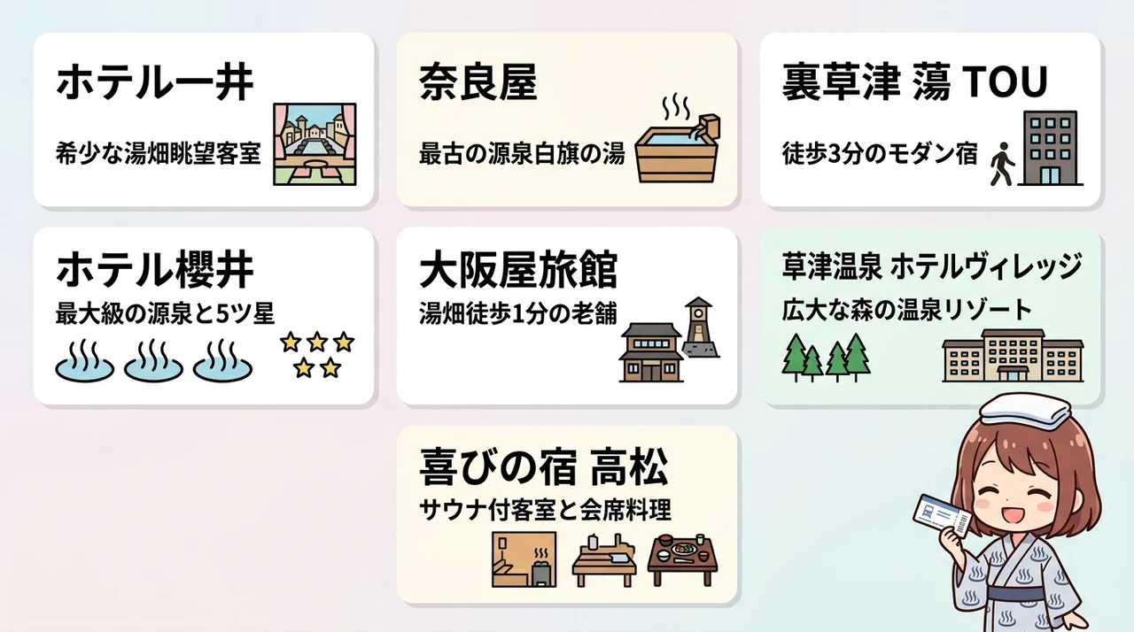 車なしでも快適!バスターミナル徒歩5分以内の宿7選