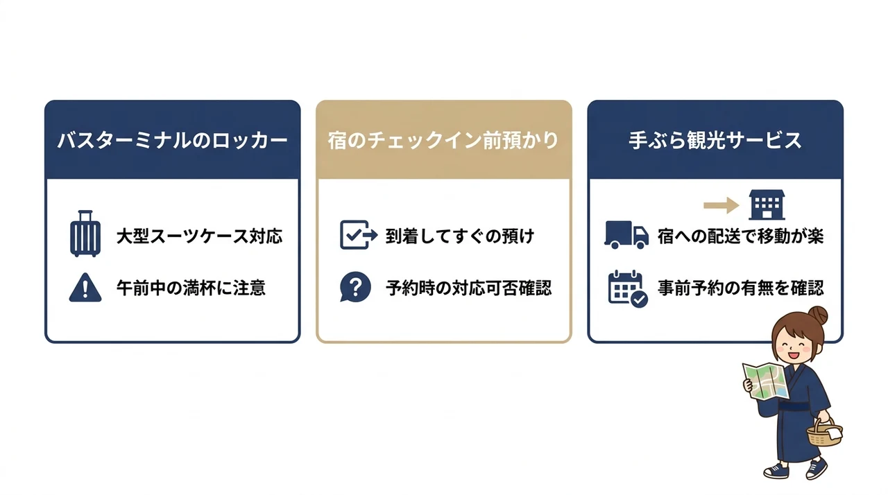 荷物を預けて身軽に観光する裏ワザ
