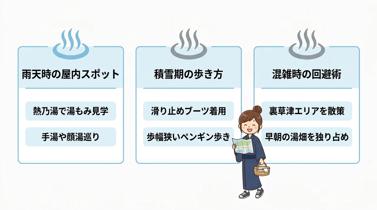 天候別・徒歩観光を楽しむ注意点とコツ