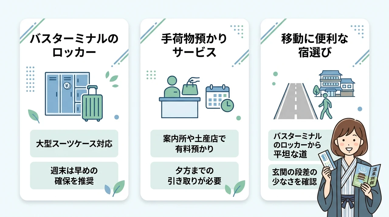 荷物が多い場合の移動を快適にする工夫