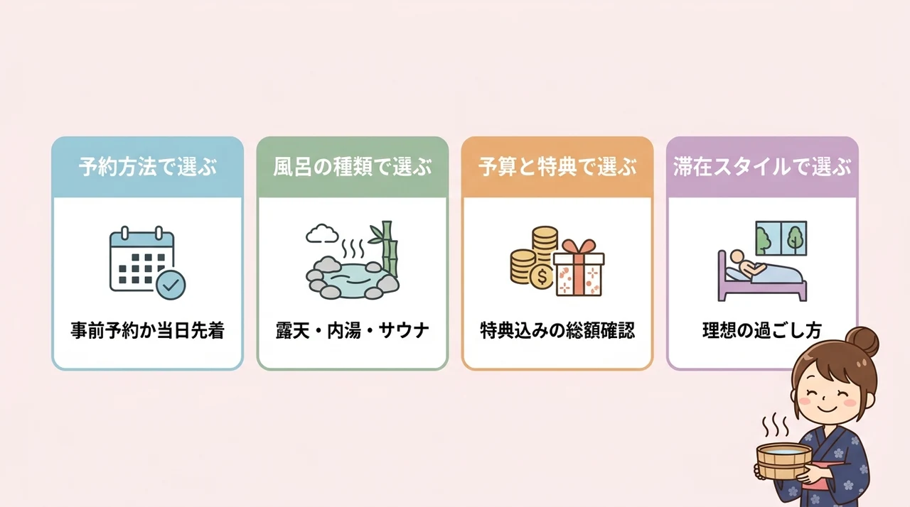 予約前に確認したい、カップル貸切風呂の賢い選び方