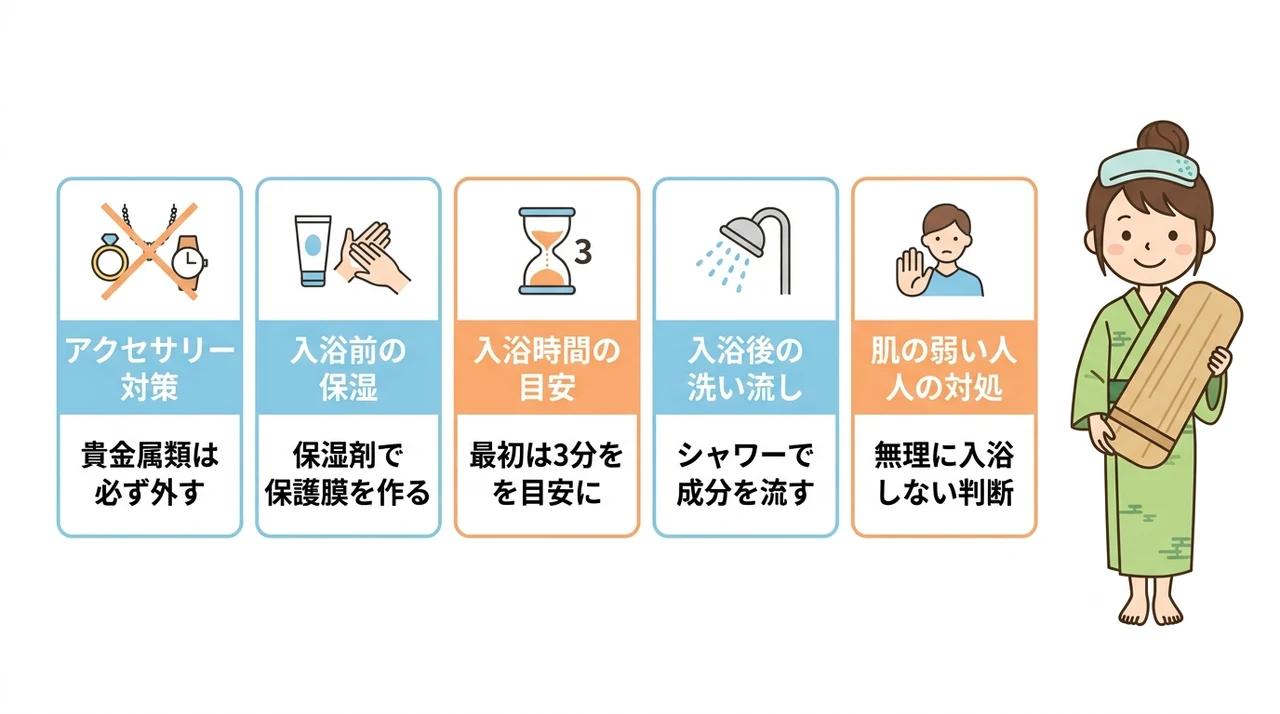 強酸性の湯に入る前に知るべき注意点と肌ケア
