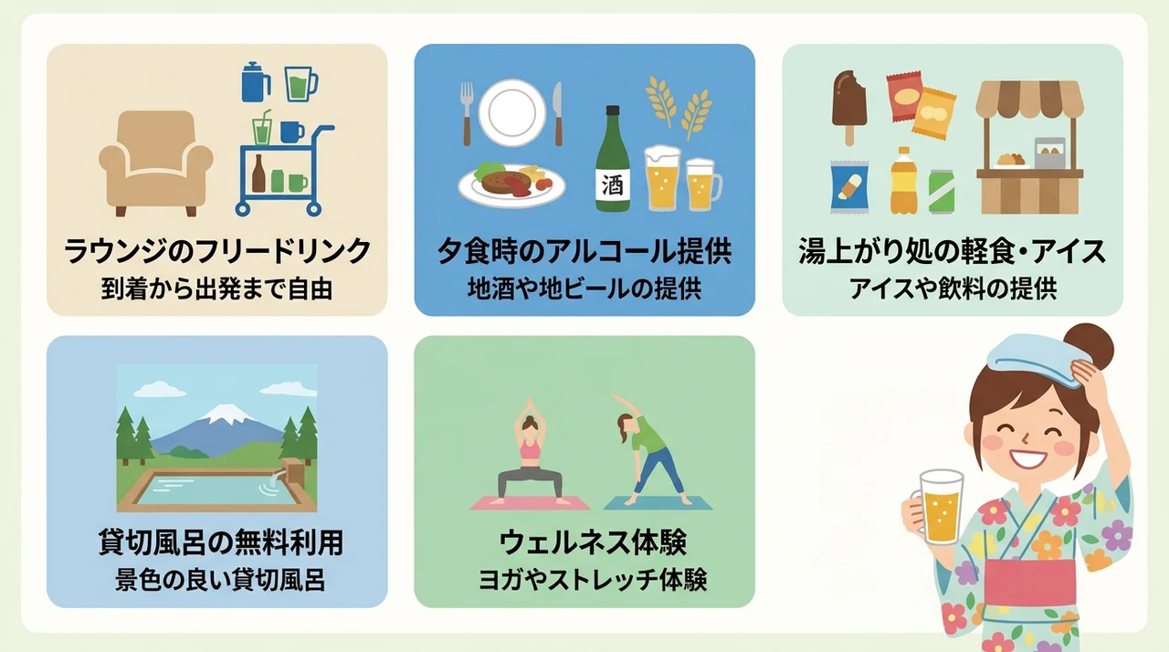 追加料金なしで楽しめる館内サービスの魅力