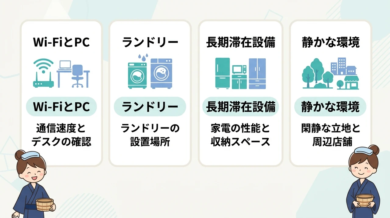 ワーケーション視点で選ぶ連泊向きの宿