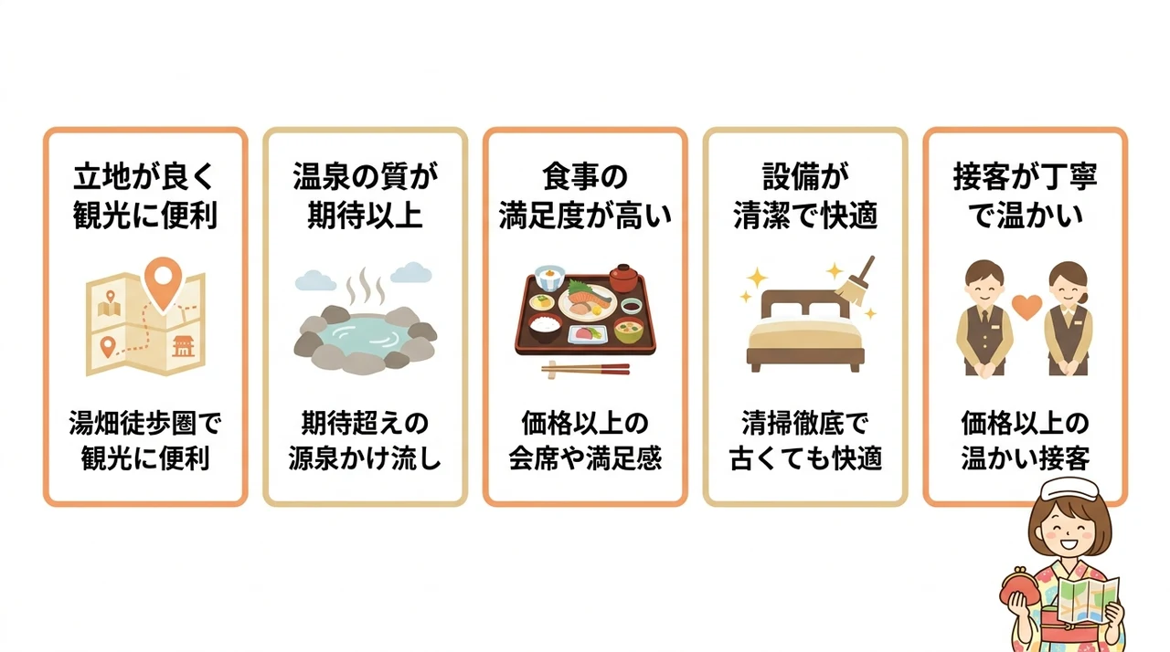 コスパのいい宿を選んだ人の良い口コミ