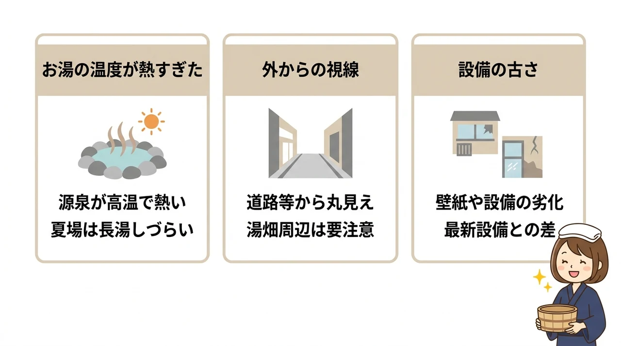 客室露天風呂付き宿の悪い口コミ・評判