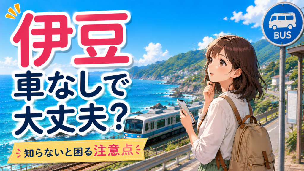 伊豆を車なしで旅行する際の注意点と電車・バスでの回り方