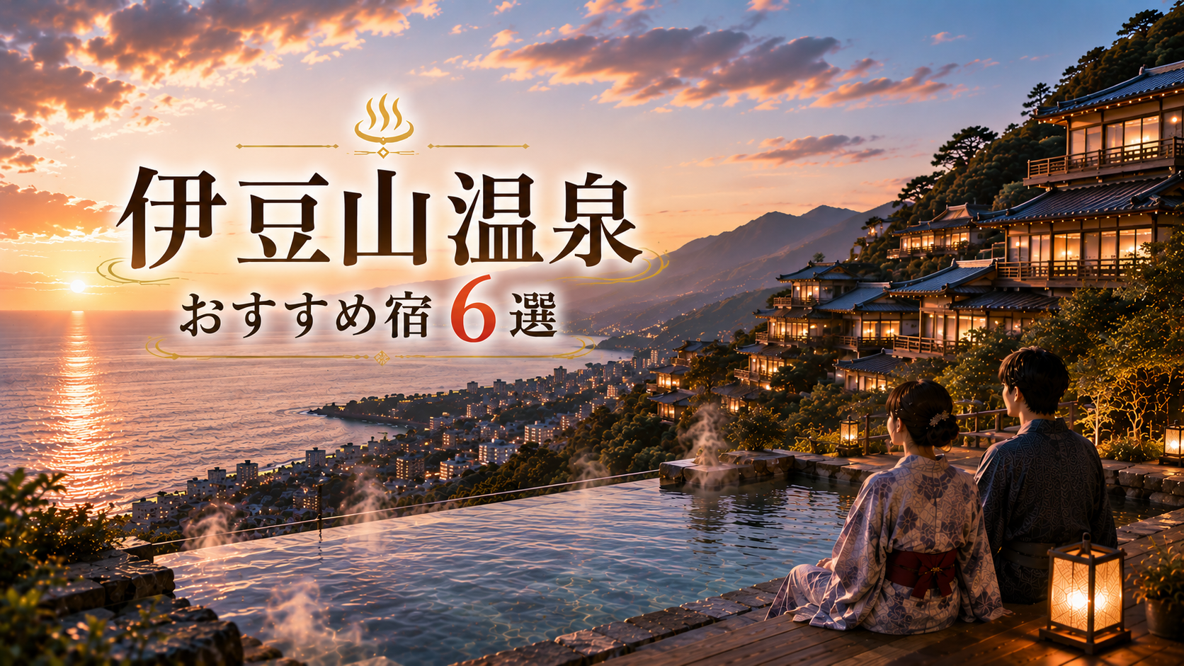 伊豆山温泉の高台旅館と相模湾を望む絶景露天風呂のアイキャッチ画像