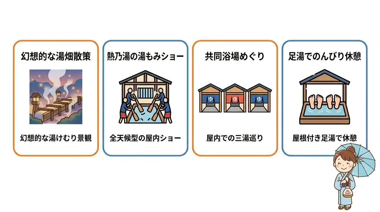雨の日ならではの草津温泉観光の魅力