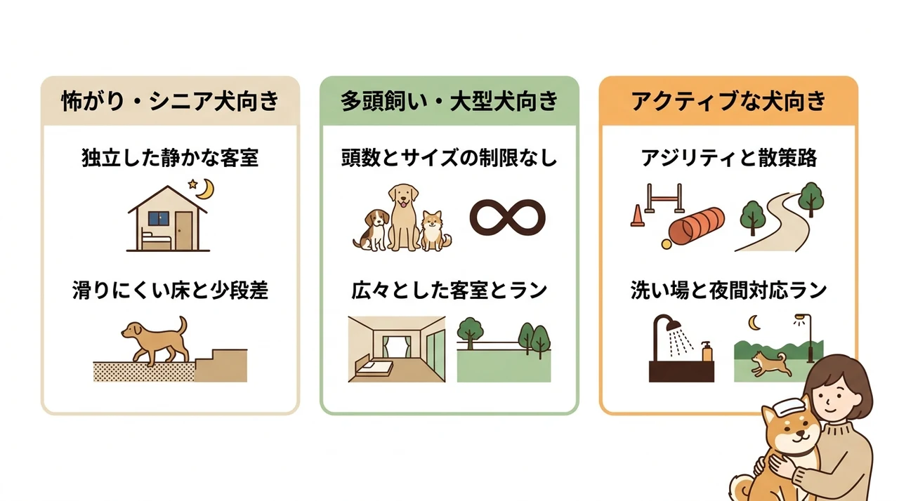 愛犬の性格別！那須の宿選びに失敗しない3つのポイント