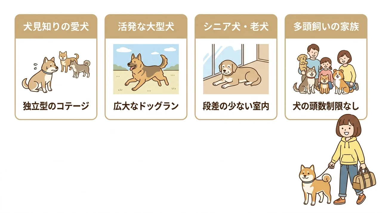 愛犬のタイプ別おすすめ宿診断