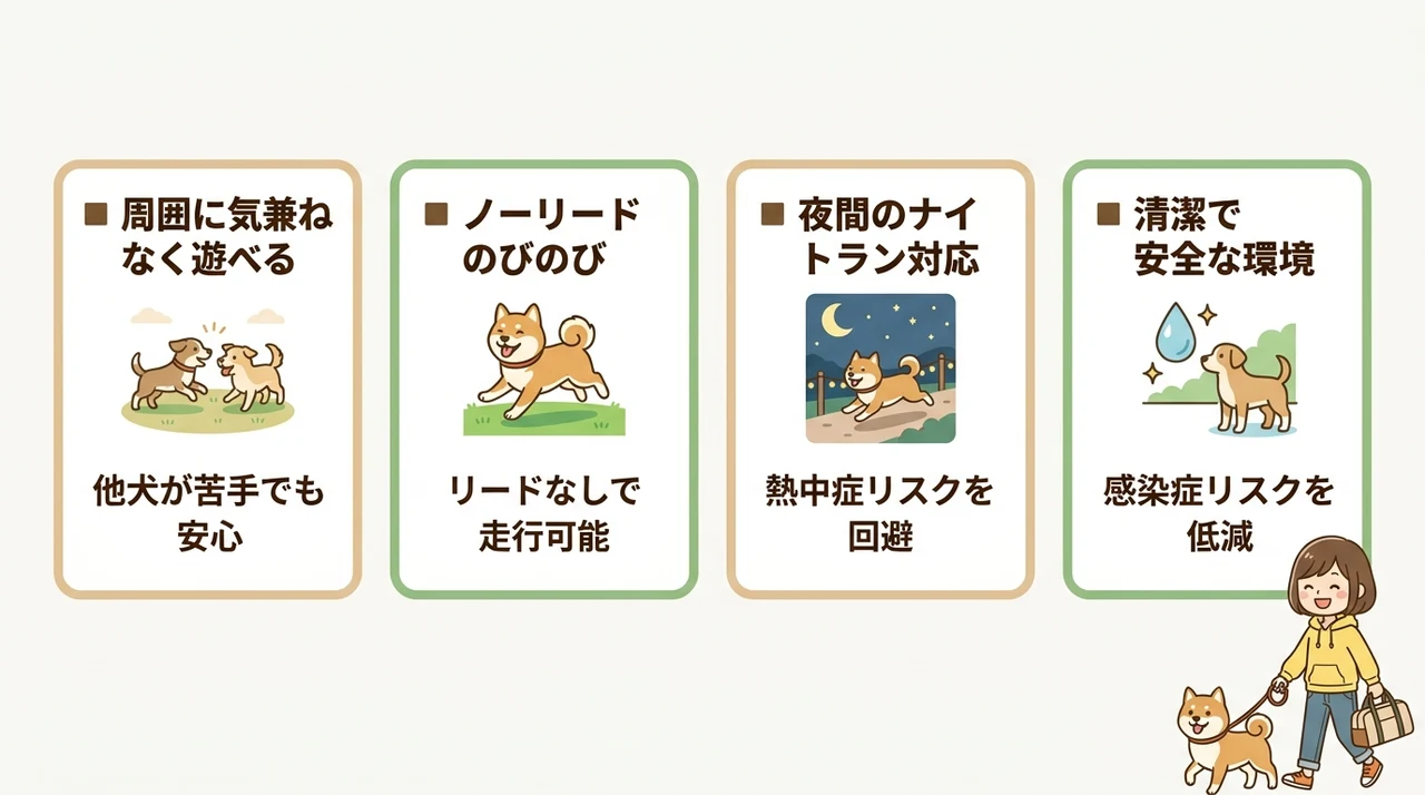 プライベートドッグラン付きの宿の魅力