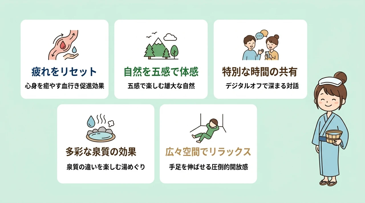那須の大浴場で得られる開放感と癒やしのメリット