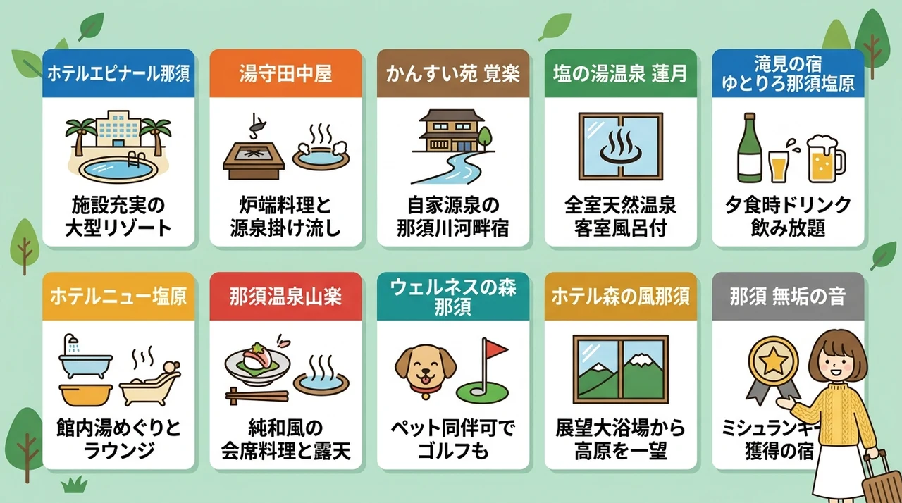 那須塩原駅から送迎ありの宿おすすめ10選