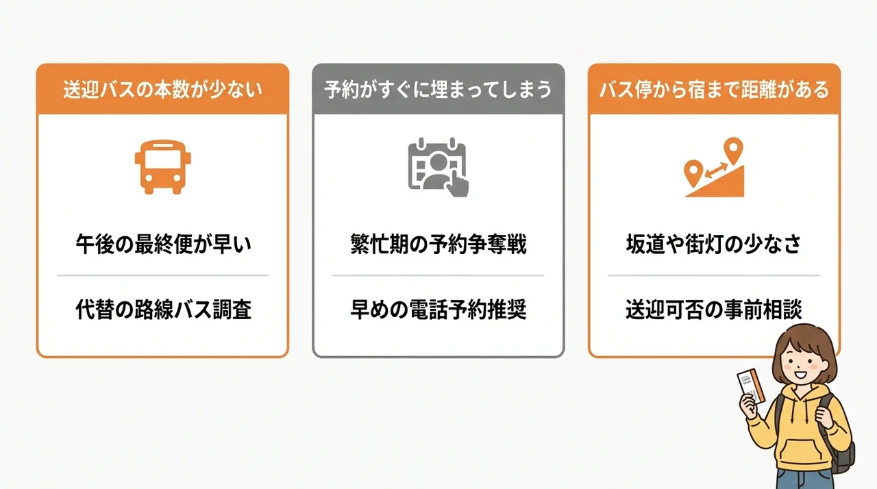 那須でバスで行ける宿の悪い口コミ