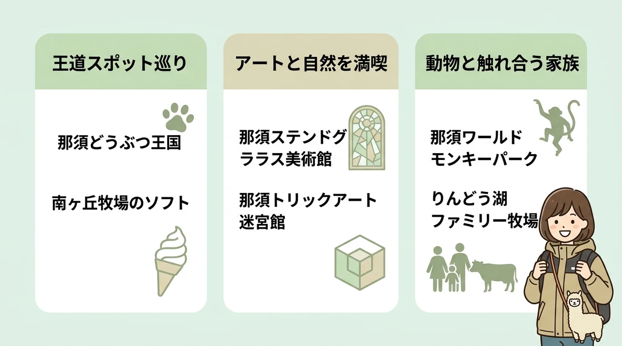 車なしで巡る!那須観光モデルコース